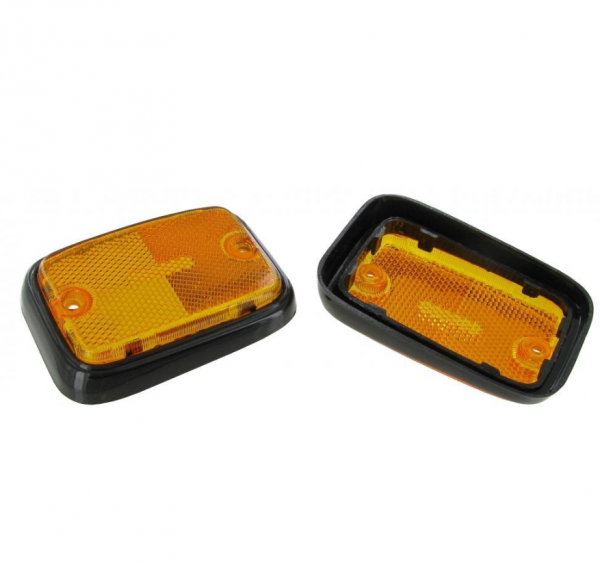 Begrenzungsleuchte schwarz orange Reflektor Seitenreflektor Begrenzungsleuchten VW Bus T2ab T2b 8.1969-7.1979 vergl. 211945119B
